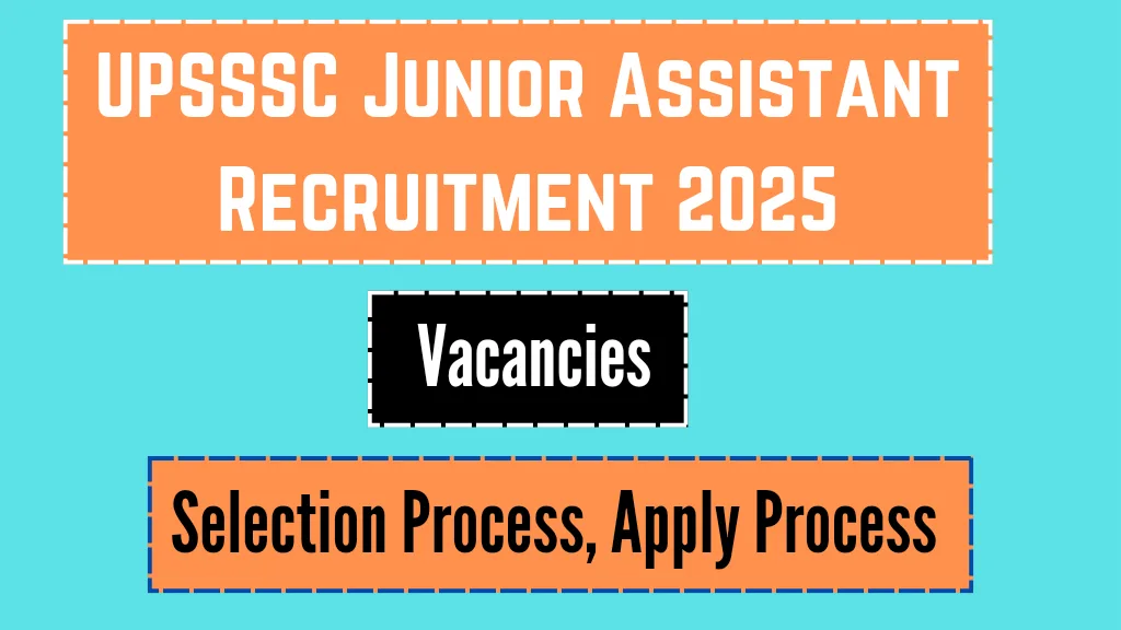 UPSSSC Junior Assistant Recruitment 2025