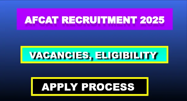 AFCAT Recruitment 2025: Vacancies, Eligibility, Apply Process